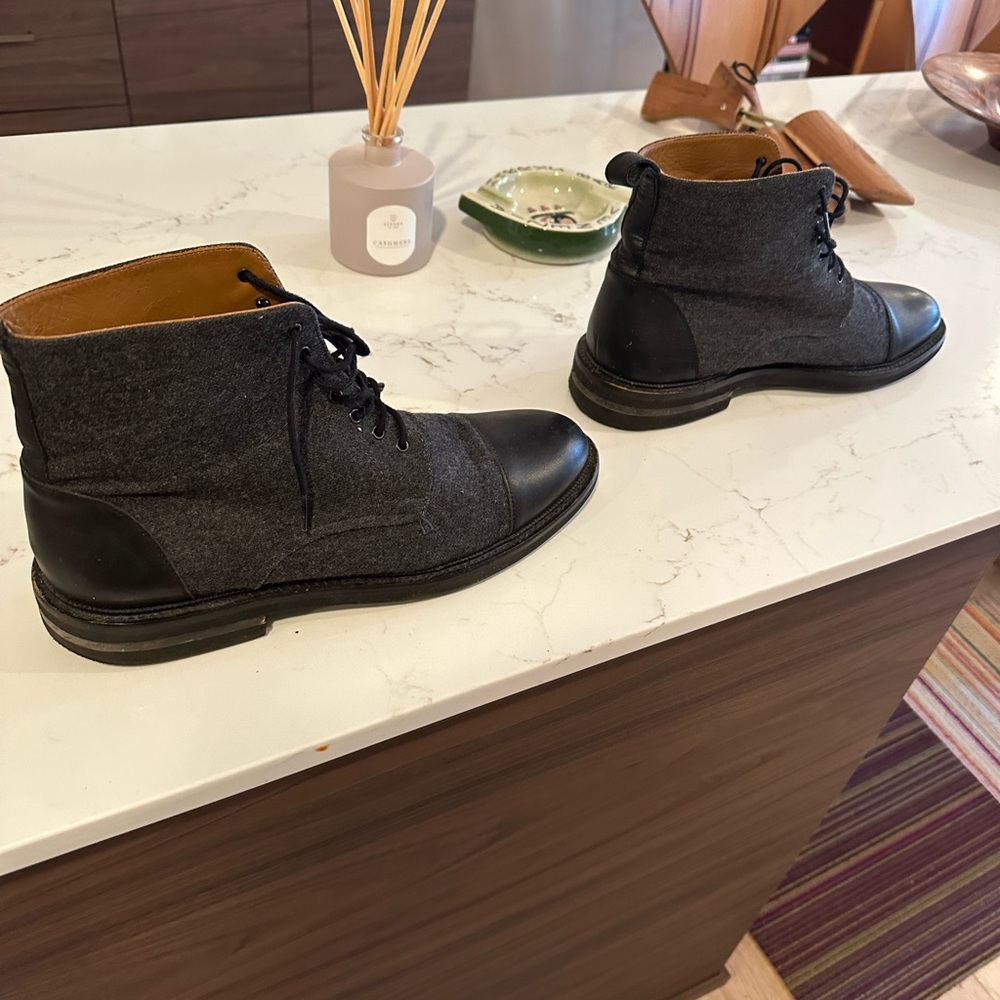 Taft leather trim boots